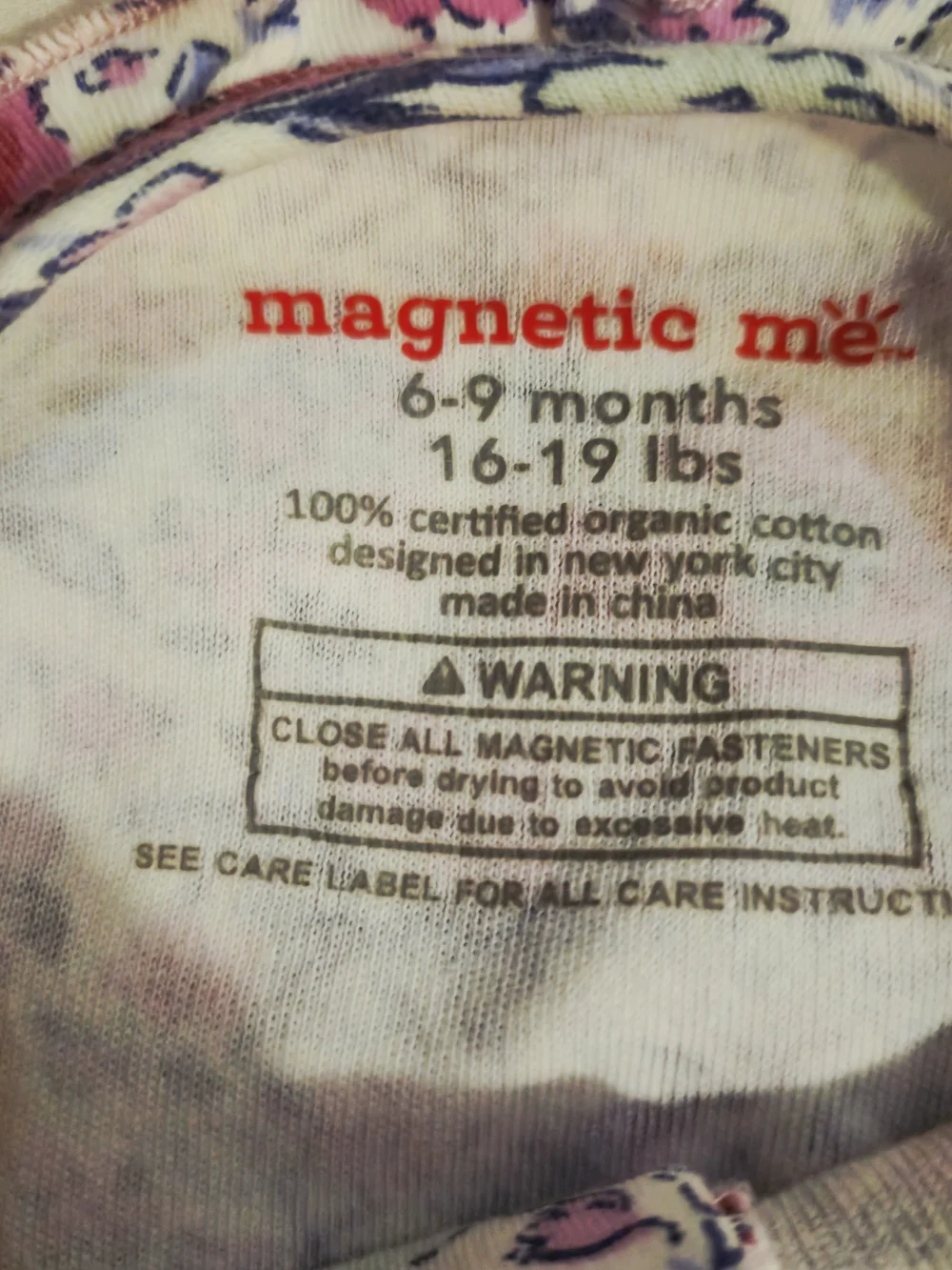 Magnetic Me Floral Footed One-Piece in Pink, Yellow, Orange and Cream